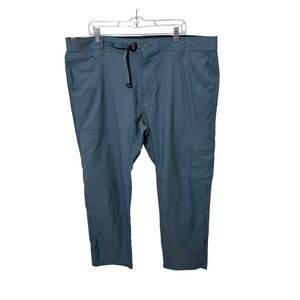 Prana Stretch Zion Slim Pant II‎ Mens 42x30 Grey Blue Tapered Leg Hiking Outdoor